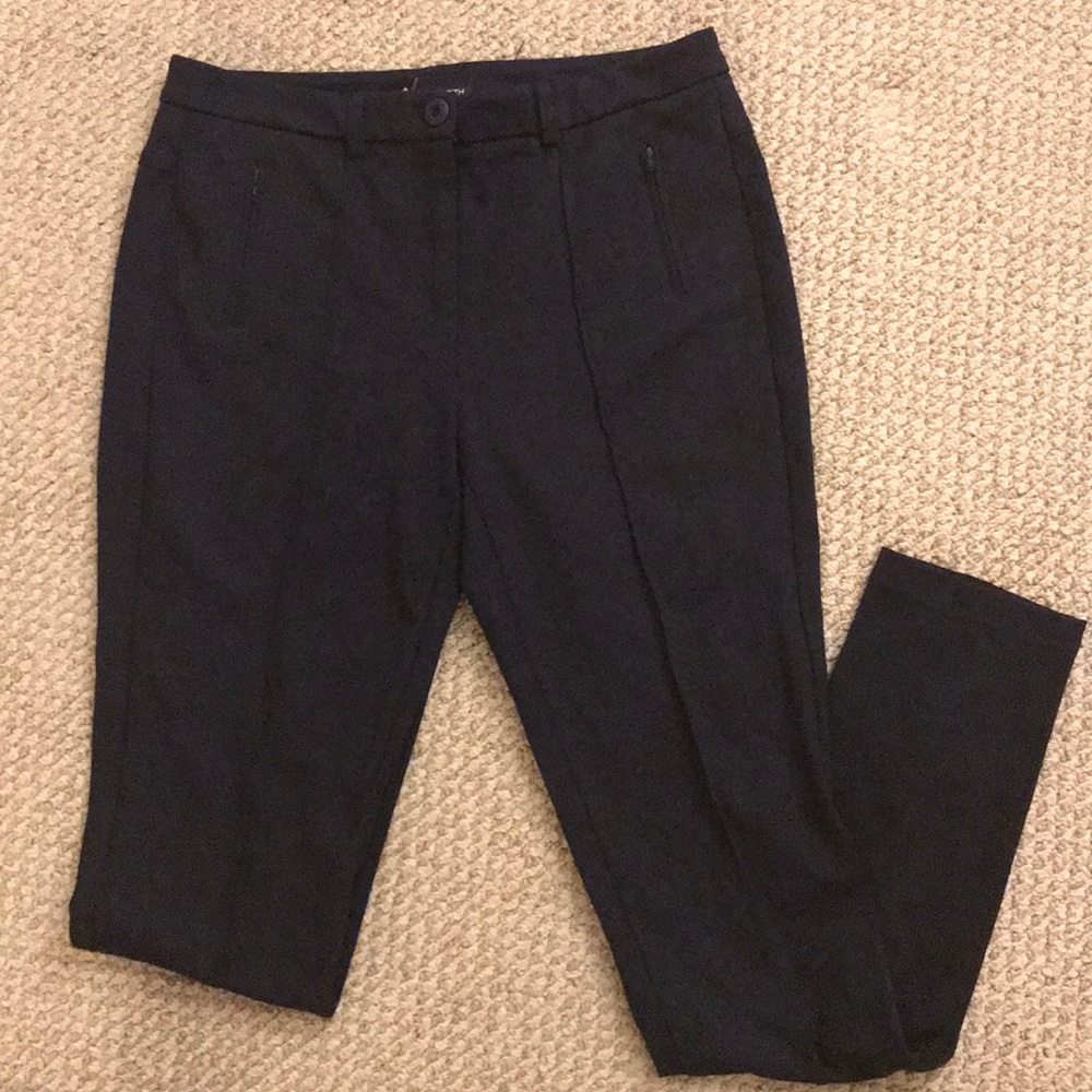 Navy straight legged pants- Piece Of Cloth
